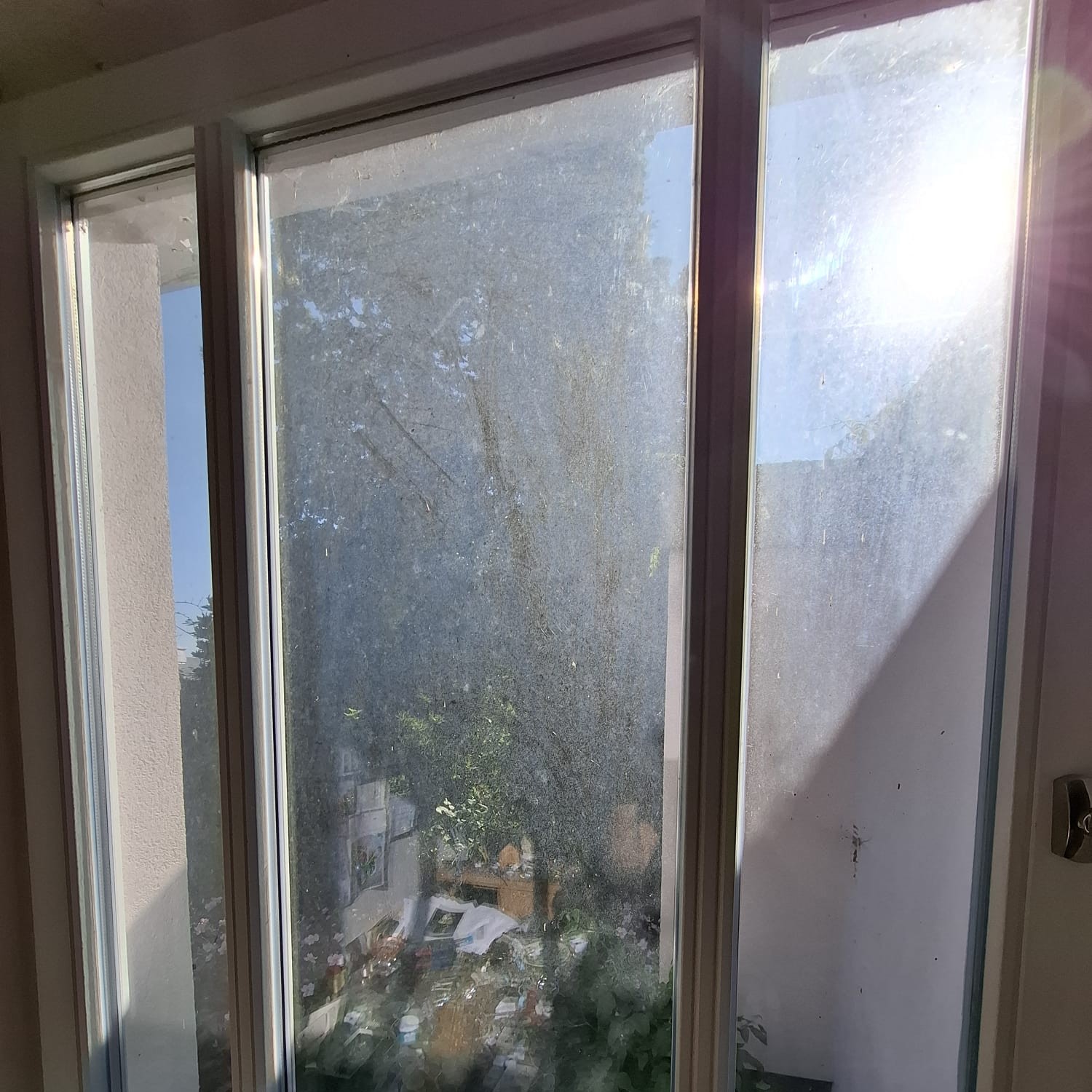 Fenster vor der Reinigung (Vorher)